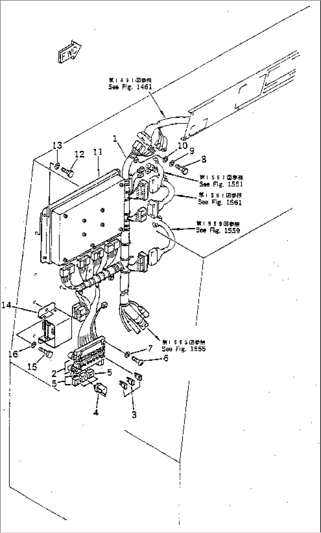 ELECTRICAL SYSTEM (UPPER MDT BOX LINE) (FOR KOMATSU PATTERN)