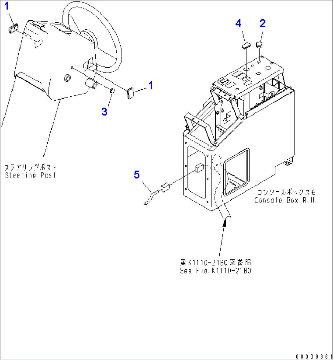 ELECTRICAL SYSTEM (STEERING POST AND R.H. CONSOLE BOX)(#51001-)