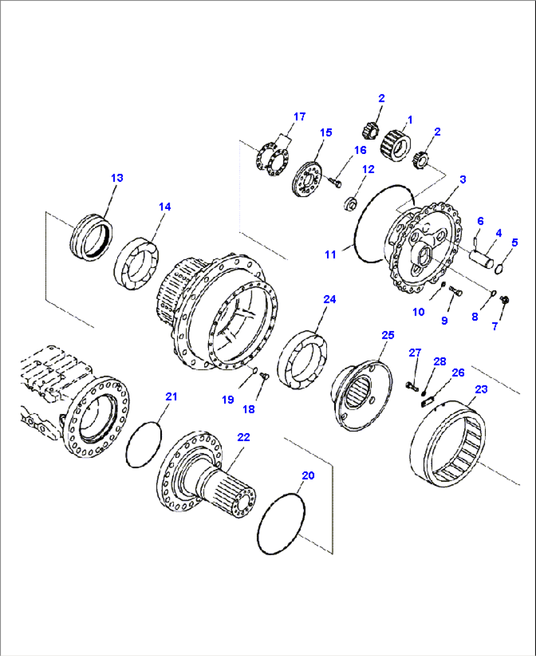 F3450-09A0 FINAL DRIVE AND BRAKE R.H. CENTER