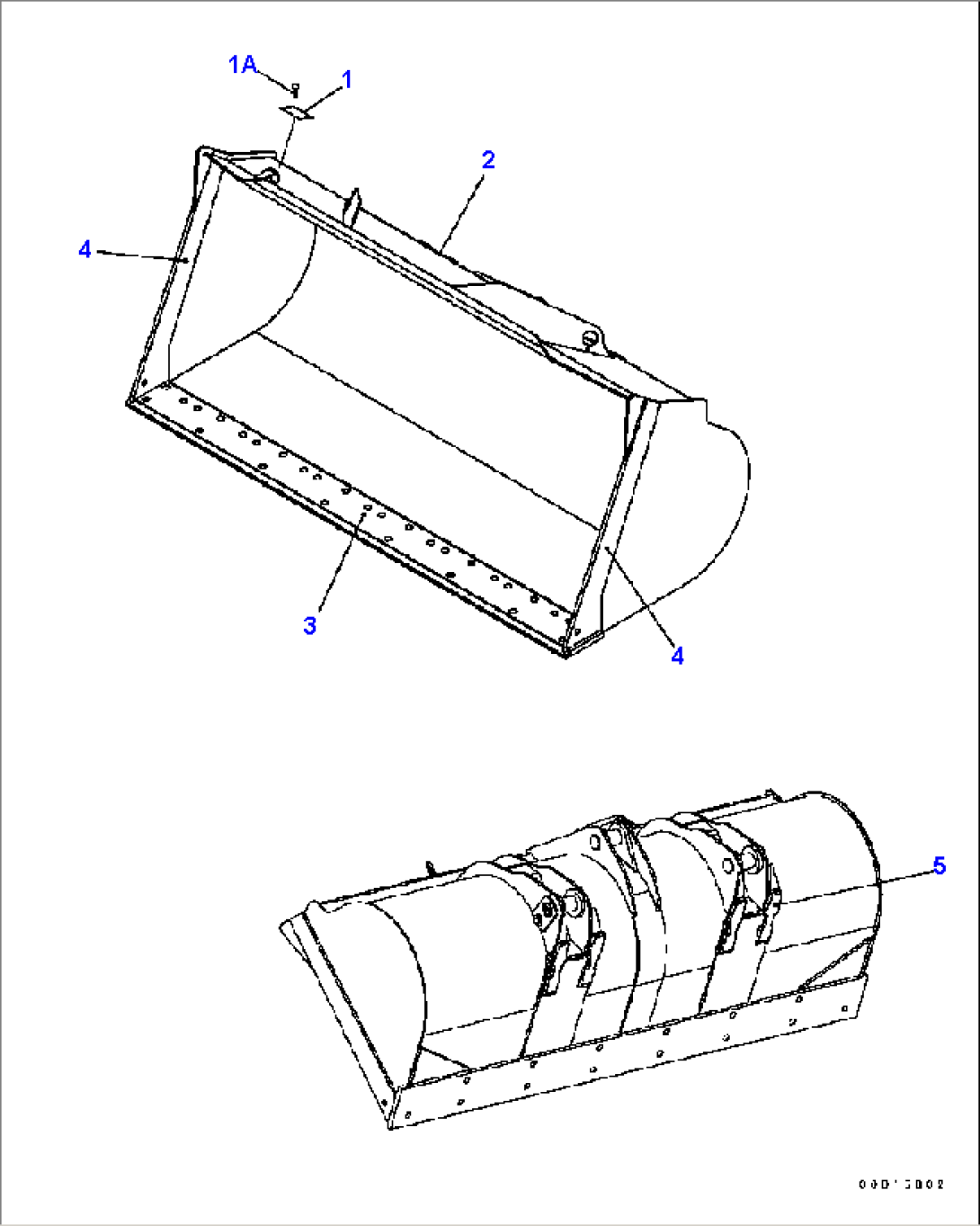 BUCKET 1.9M2 (WITH B.O.C.¤ 2.0M3) (#B10792-)