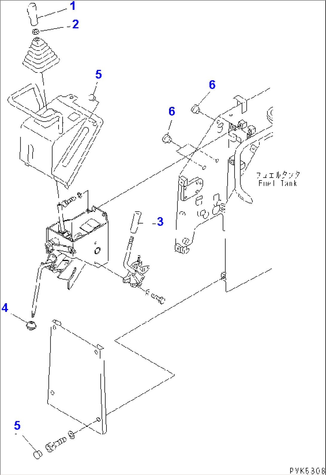 CONTROL KNOB (FOR MONO LEVER STEERING) (FOR F2-R2 TRANSMISSION)