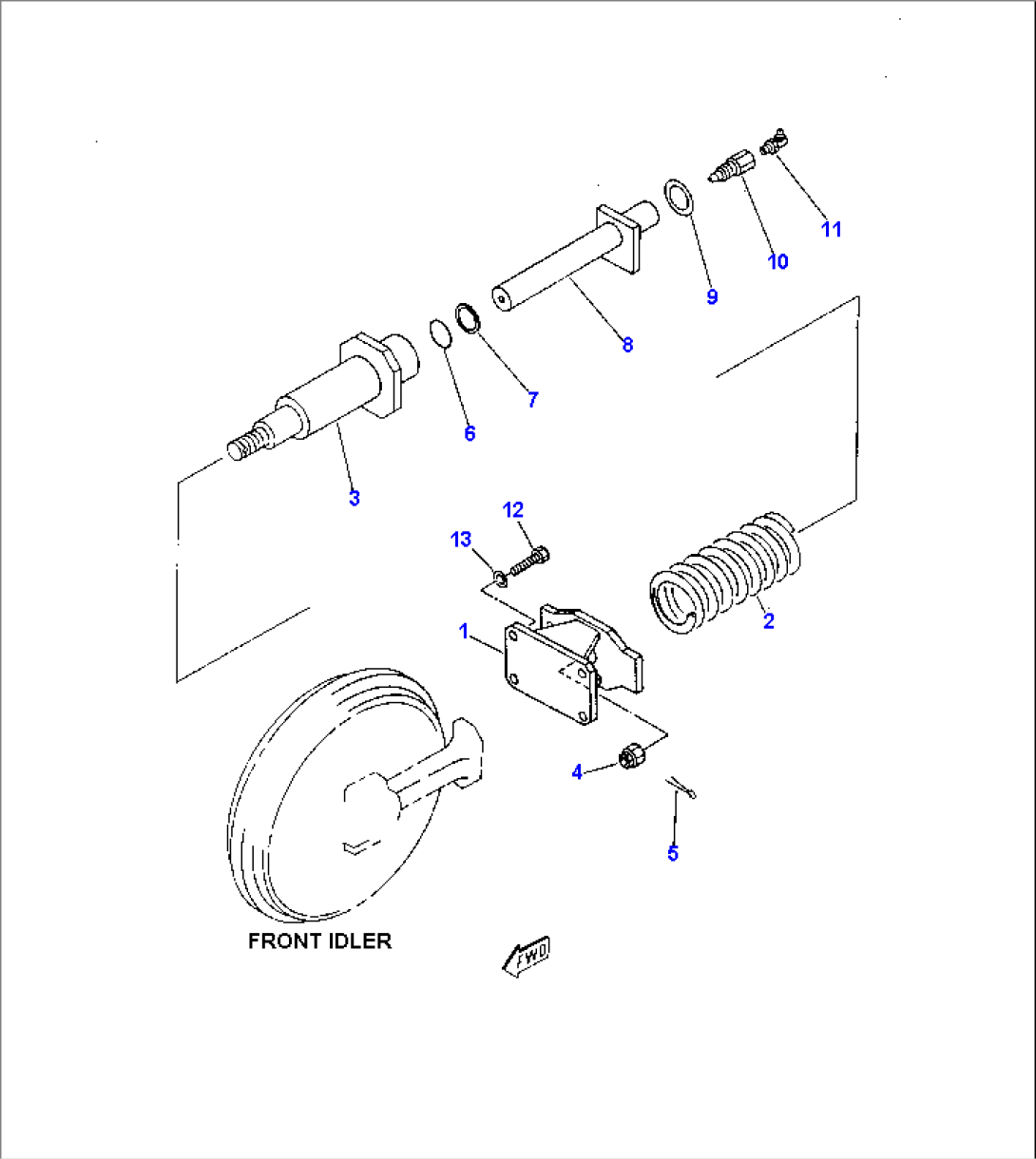 RECOIL SPRING (FOR STEEL TRACK SHOE)