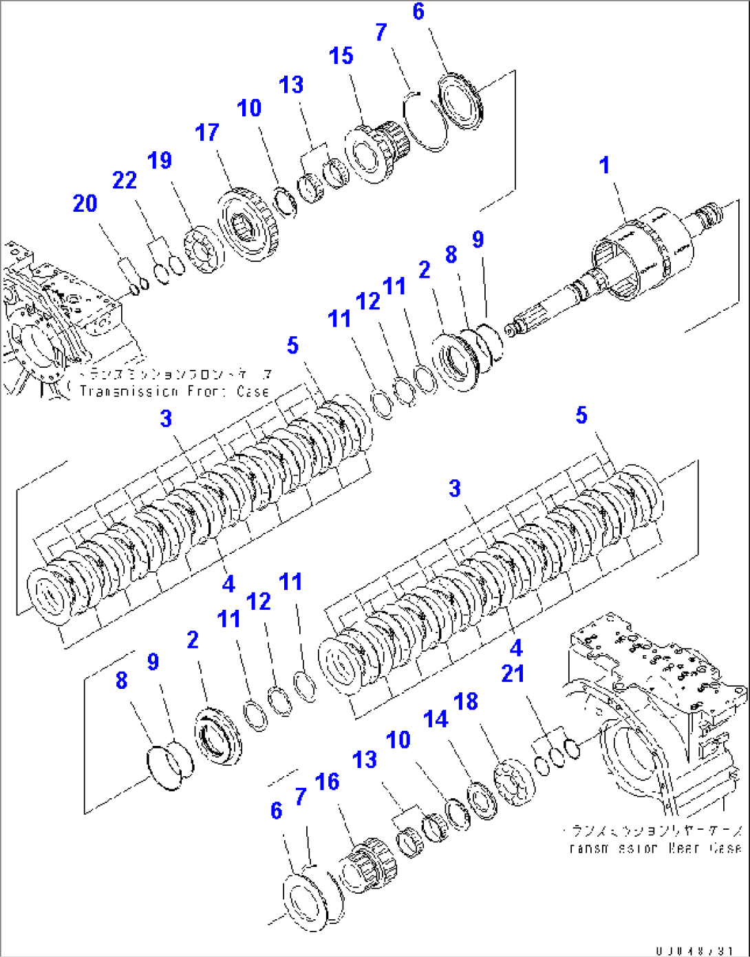 TRANSMISSION (FORWARD LOW AND REVERSE)(#2001-)