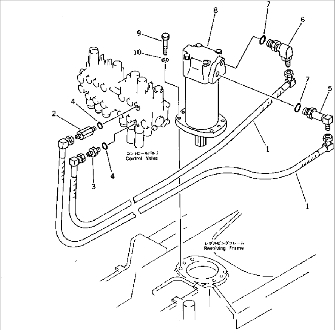 HYDRAULIC PIPING (SWING MOTOR LINE)