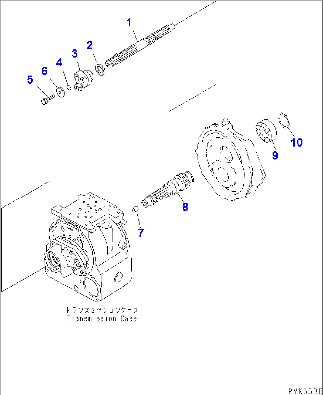 TRANSMISSION (F2-R2) (INPUT AND OUTPUT SHAFT)