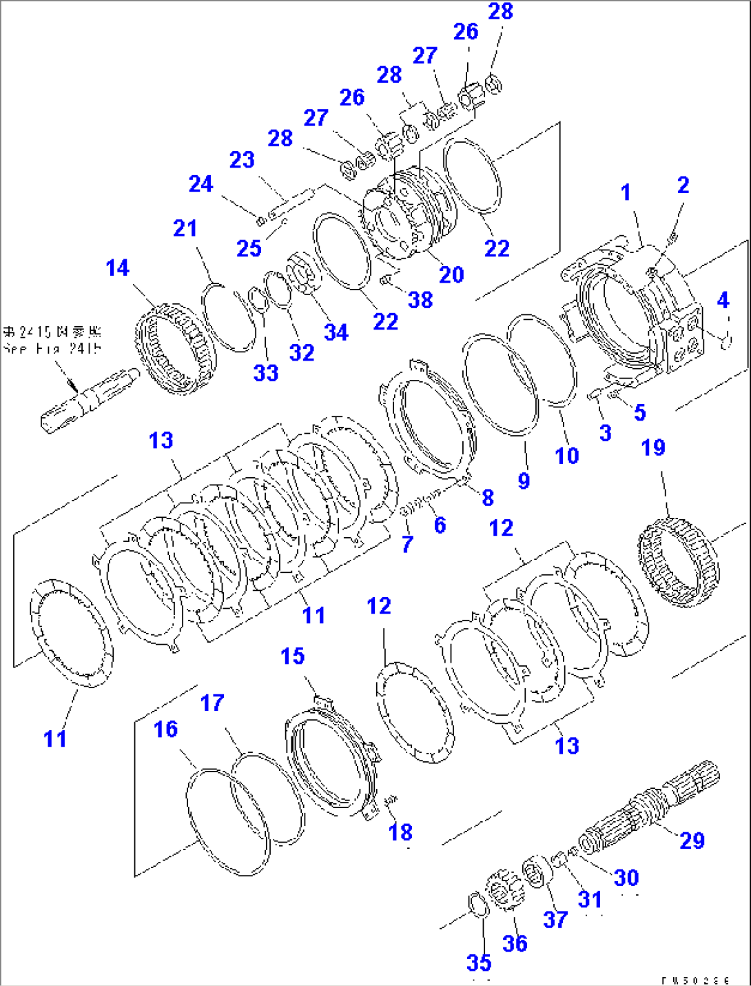 TRANSMISSION (FORWARD AND 3RD CLUTCH)(#10001-.)