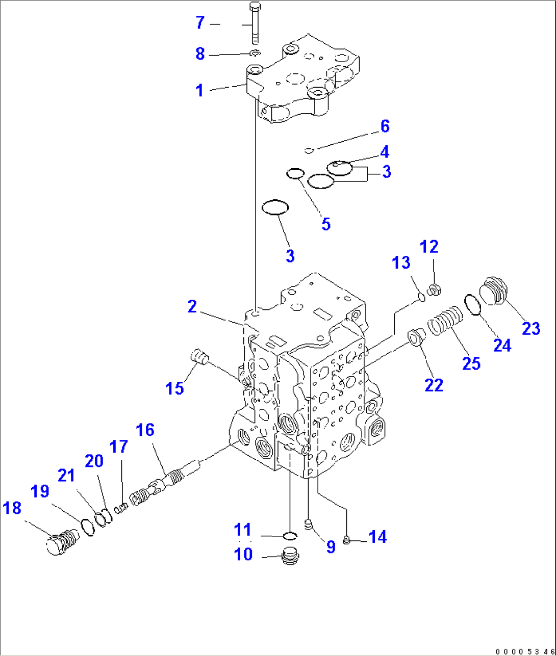 CONTROL VALVE (3-SPOOL) (1/7)