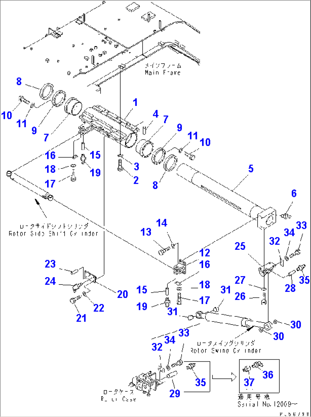 ROTOR SWING AND SIDE SHIFTER