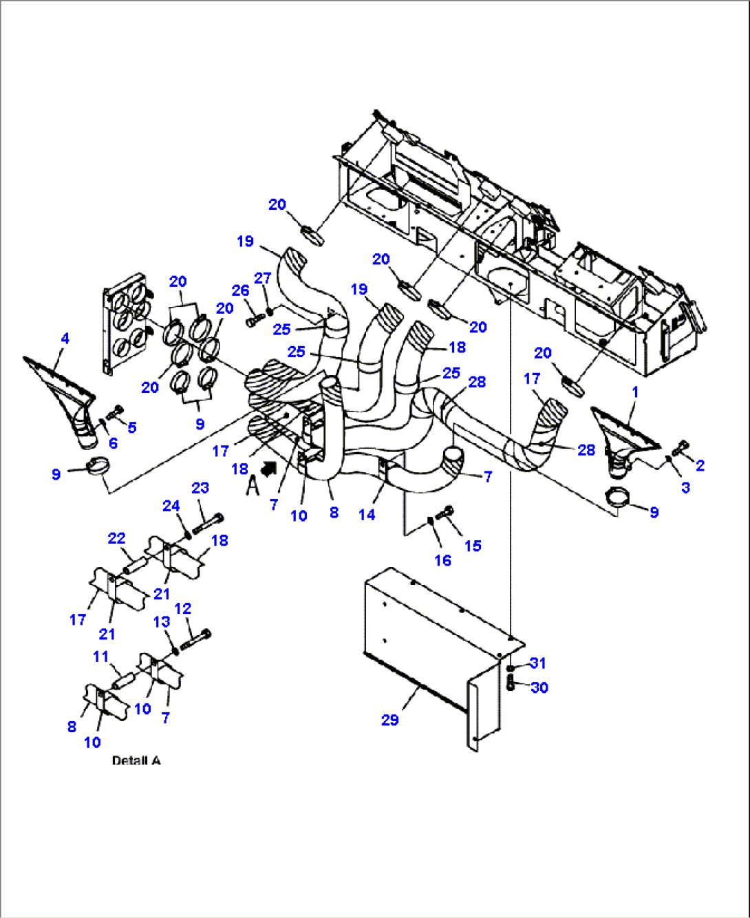 K0200-25A0 FLOOR AIR CONDITIONER DUCT FRONT