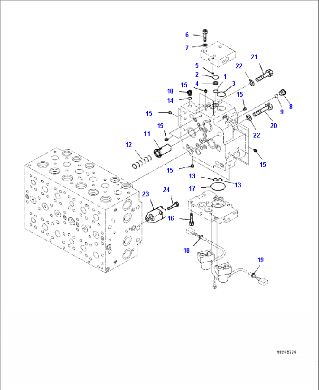 H0120-001014 MAIN CONTROL VALVE 1-SERVICE VALVE (14/20)