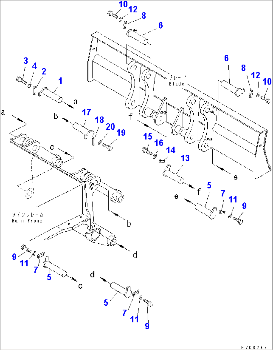 PARALLEL LINK PIN (FOR REAR PARALLEL LINK DOZER)