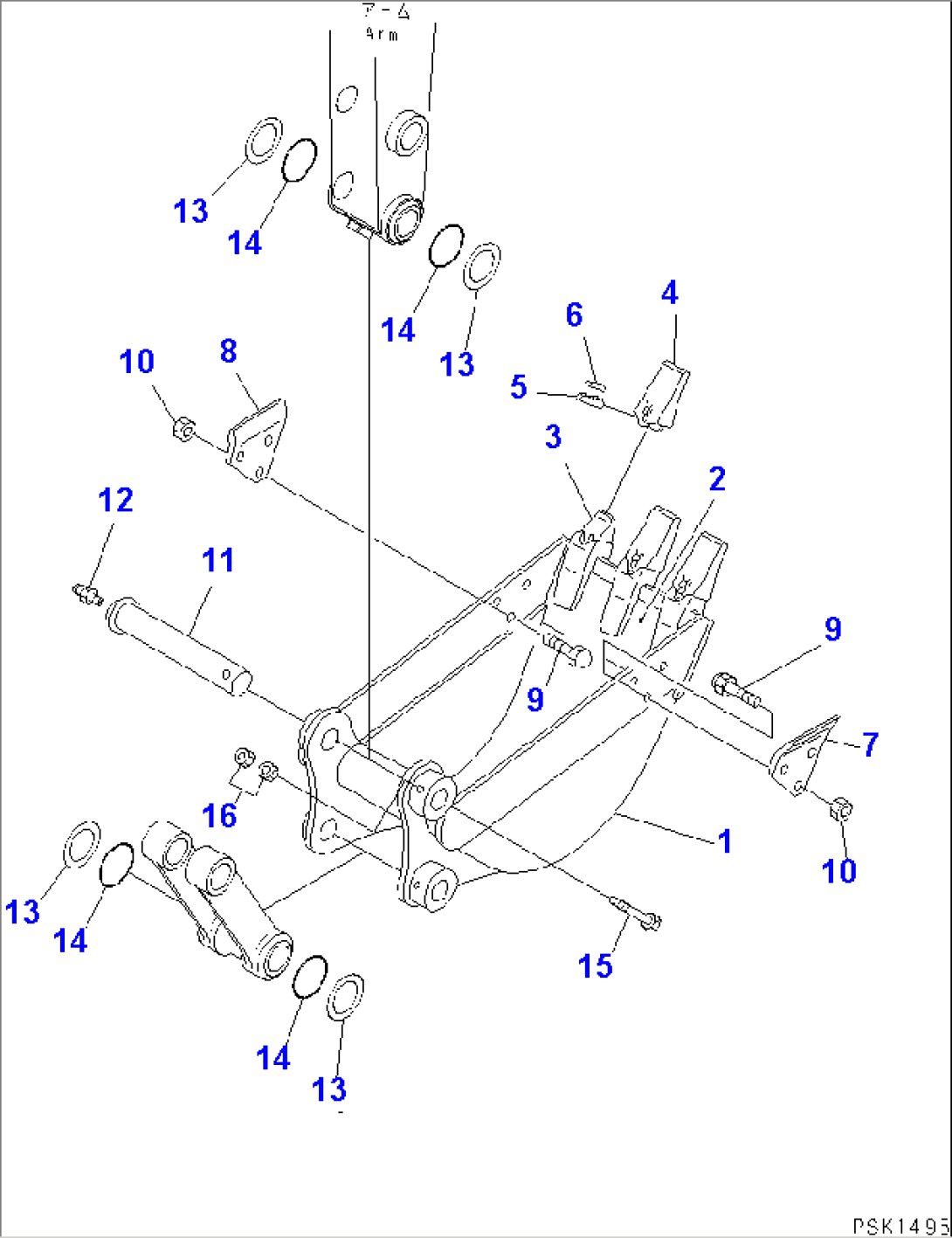 BUCKET (VERTICAL PIN TYPE¤ WITHOUT ADJUSTER)