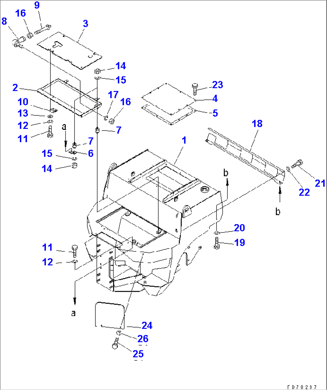 REAR FRAME AND COVER