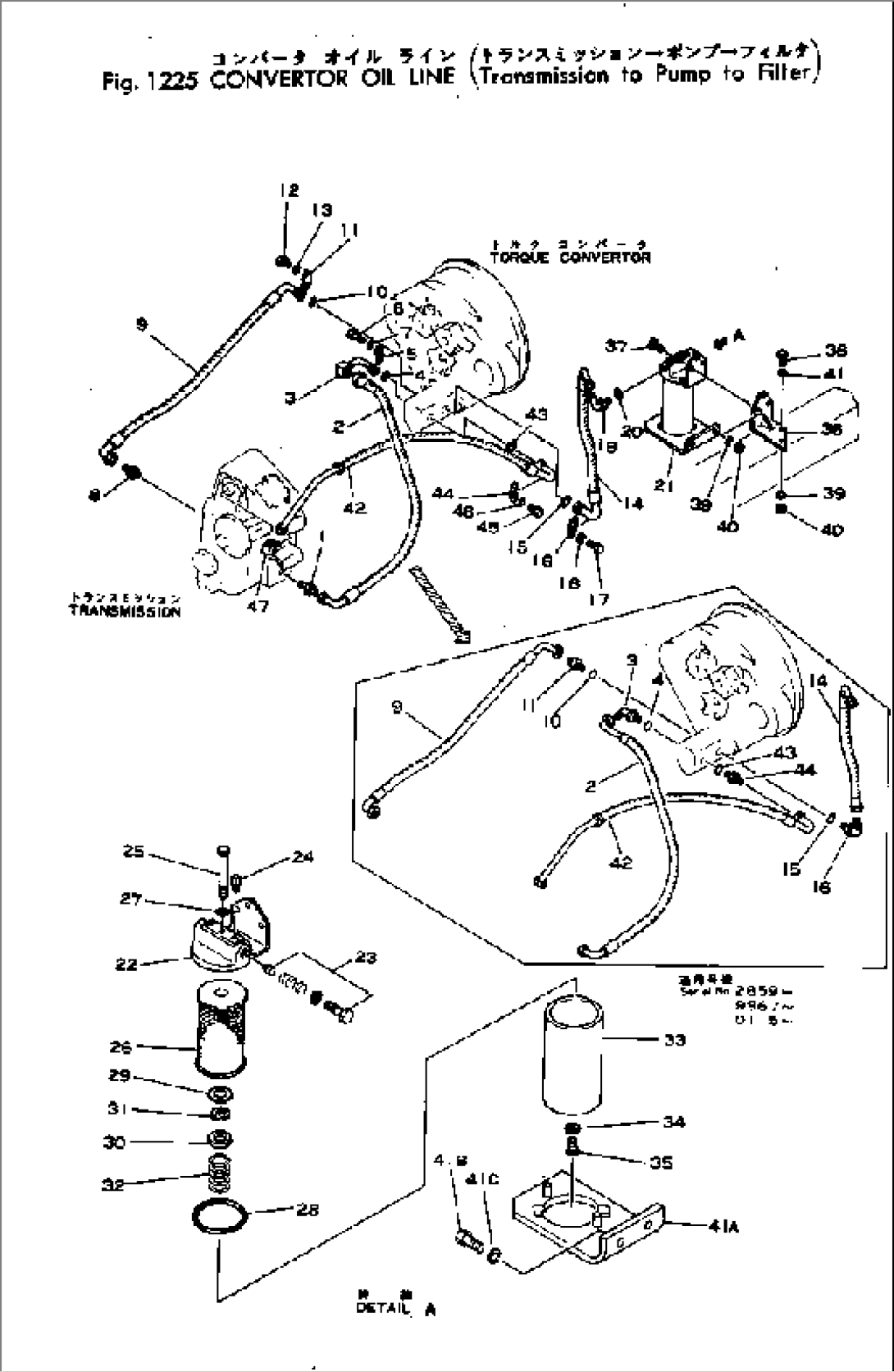 CONVERTER OIL LINE (TRANSMISSION TO PUMP TO FILTER)