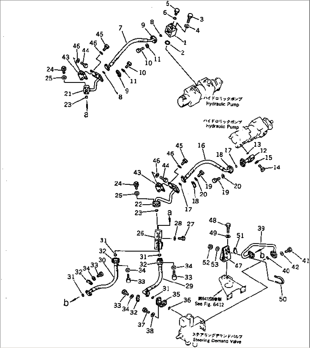 HYDRAULIC PIPING (DELIVERY LINE) (1/2) (TBG SPEC.)(#10001-11060)