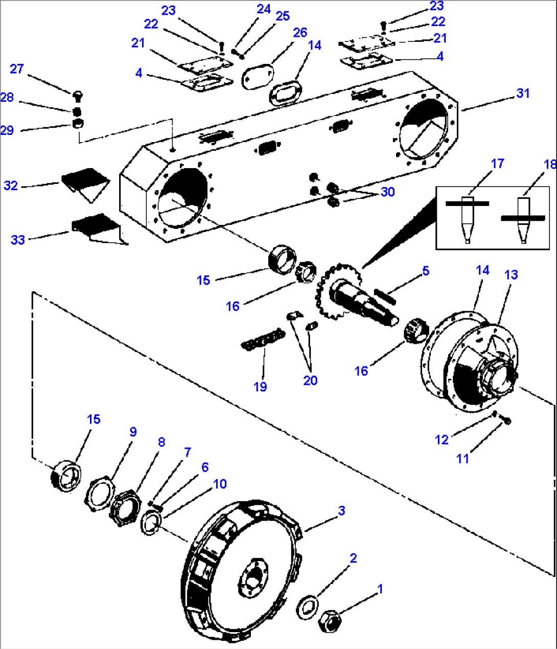 TANDEM DRIVE WITH PLANETARY FINAL DRIVE