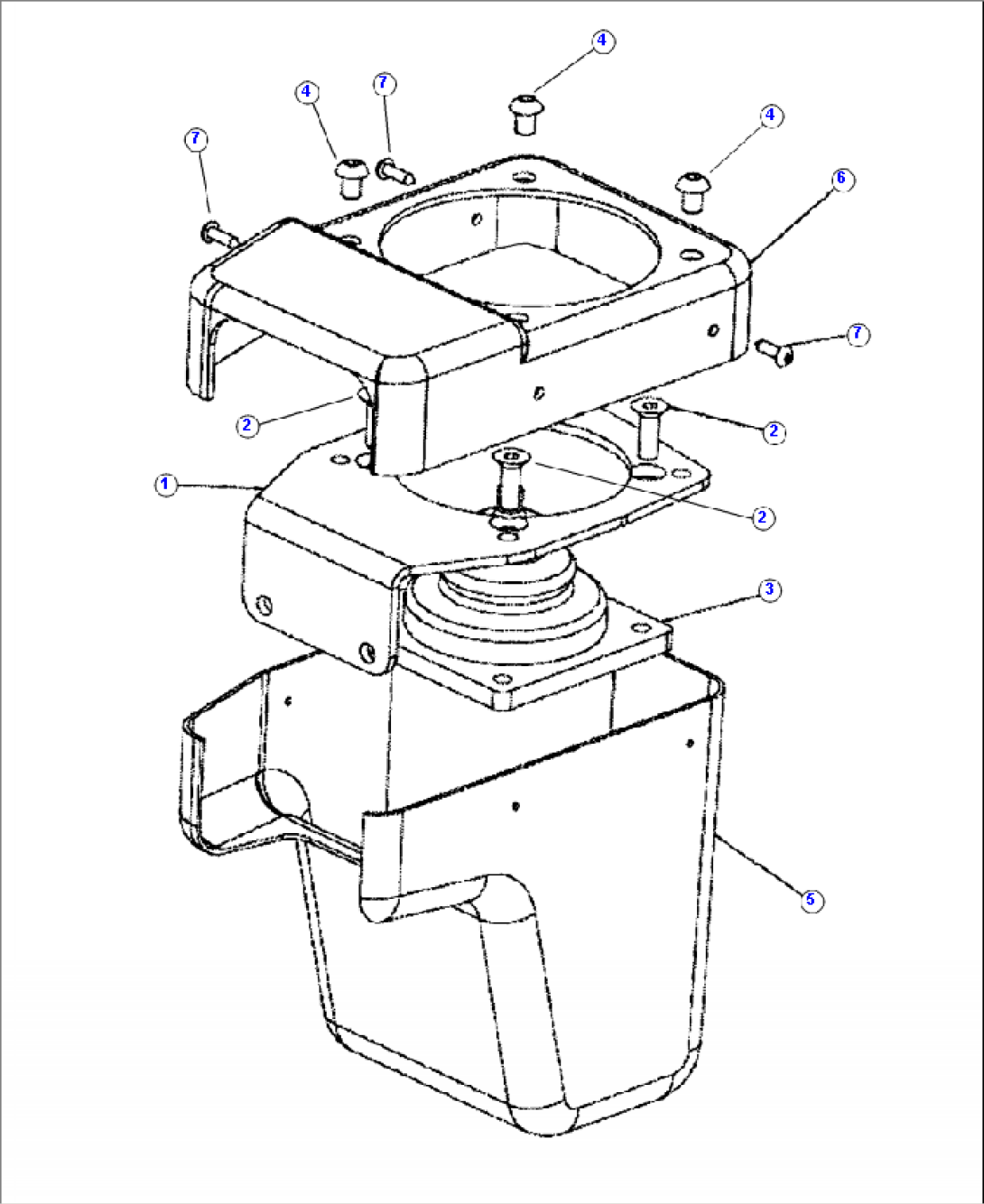 K0125-02A0 JOYSTICK CONTROL MOUNTING FOR KAB OPERATOR SEAT