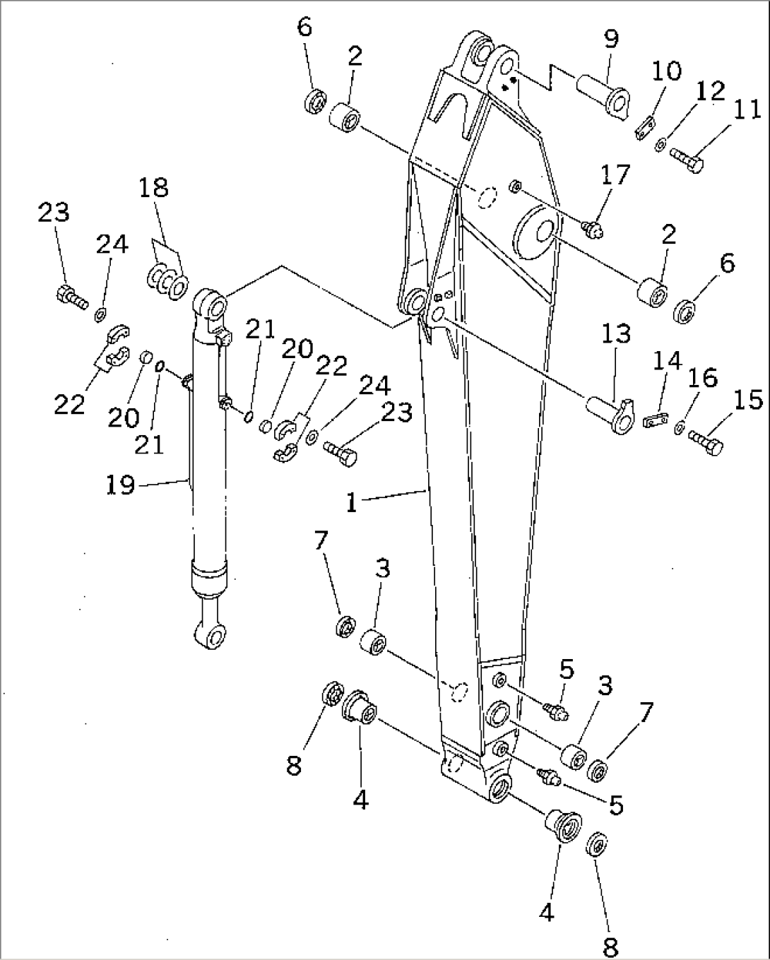 ARM (3.2M) (ARM AND BUCKET CYLINDER) (FOR COMPONENT)