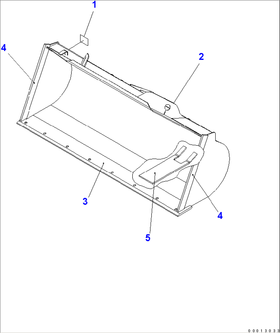 BUCKET 1.2M3 (WITH BOLT ON CUTTING EDGE¤ 1.3M3)