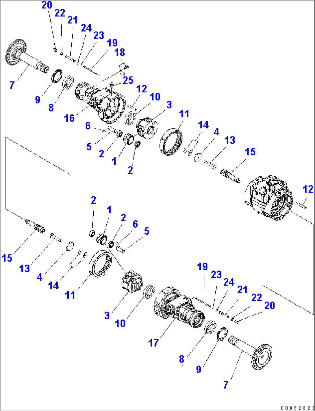 FRONT AXLE (FINAL DRIVE)(#65001-65003)
