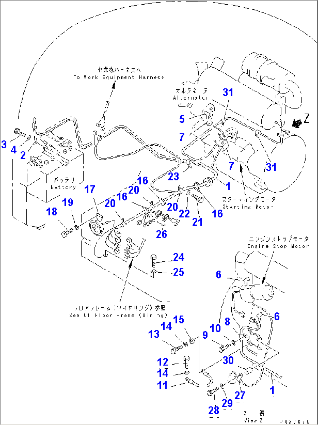 ELECTRICAL (MAIN HARNESS) (CAB) (FOR TBG AND EC SPEC.)(#9756-11838)