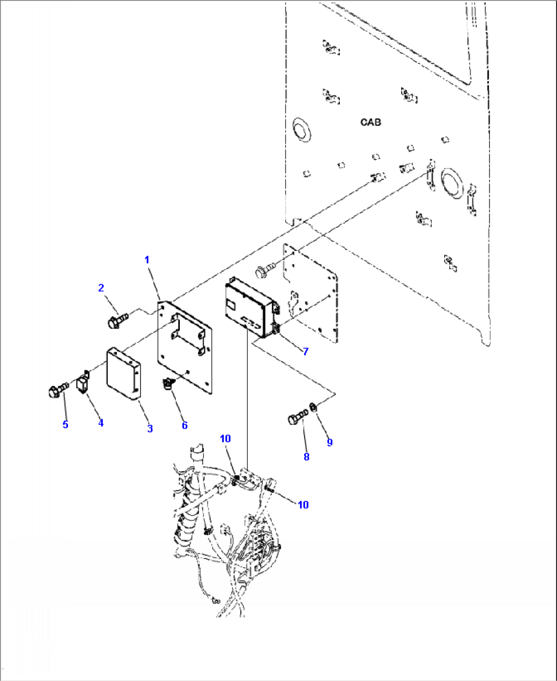 K1110-001039 CAB AIR CONDITIONER AND KOMTRAX CONTROLLER