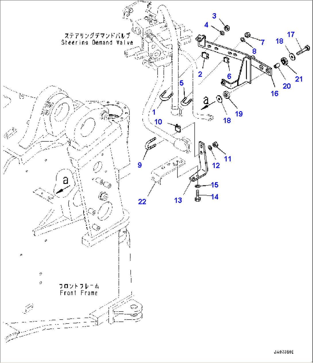 Steering Hydraulic Piping, Steering Demand Valve Piping (#90216-)