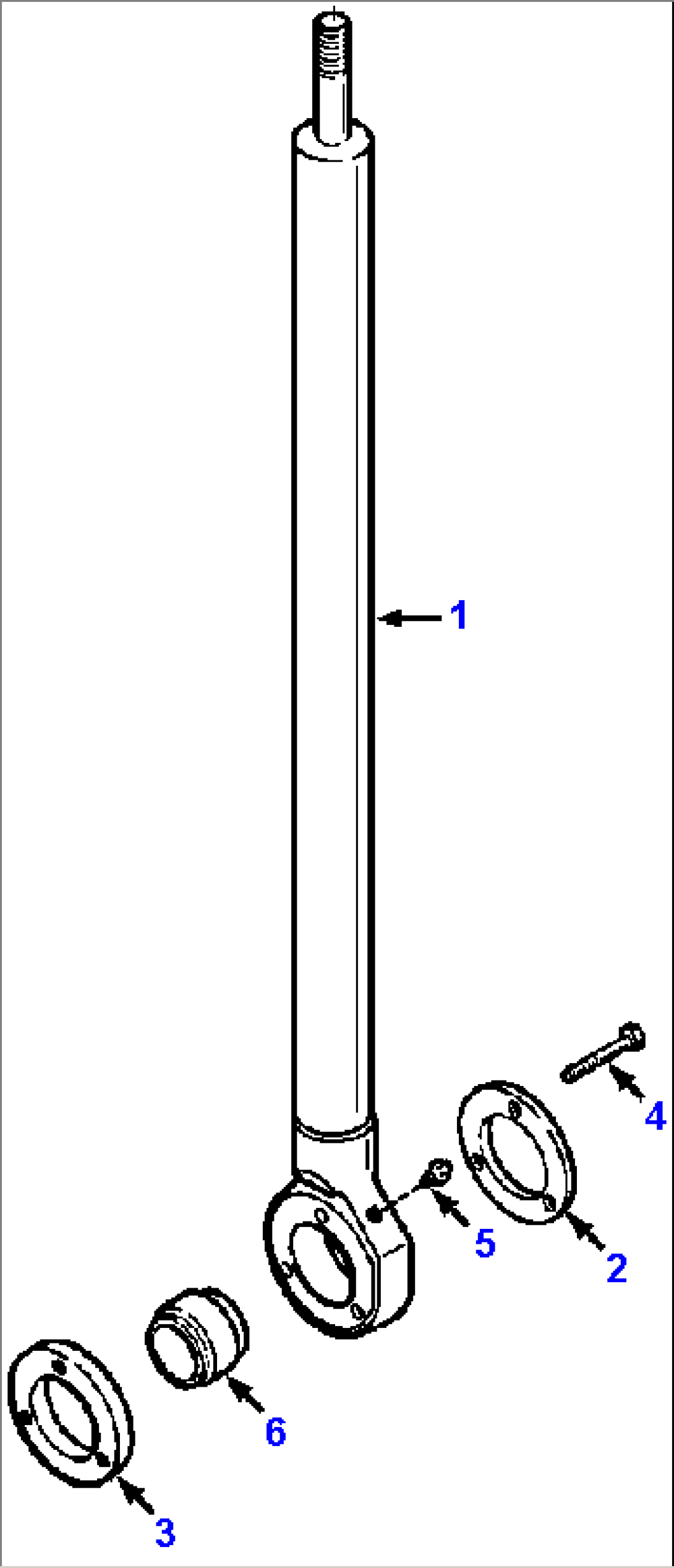 BLADE LIFT CYLINDER ROD ASSEMBLY STANDARD TRACK AND INSIDE ARM BULLGRADER MACHINES