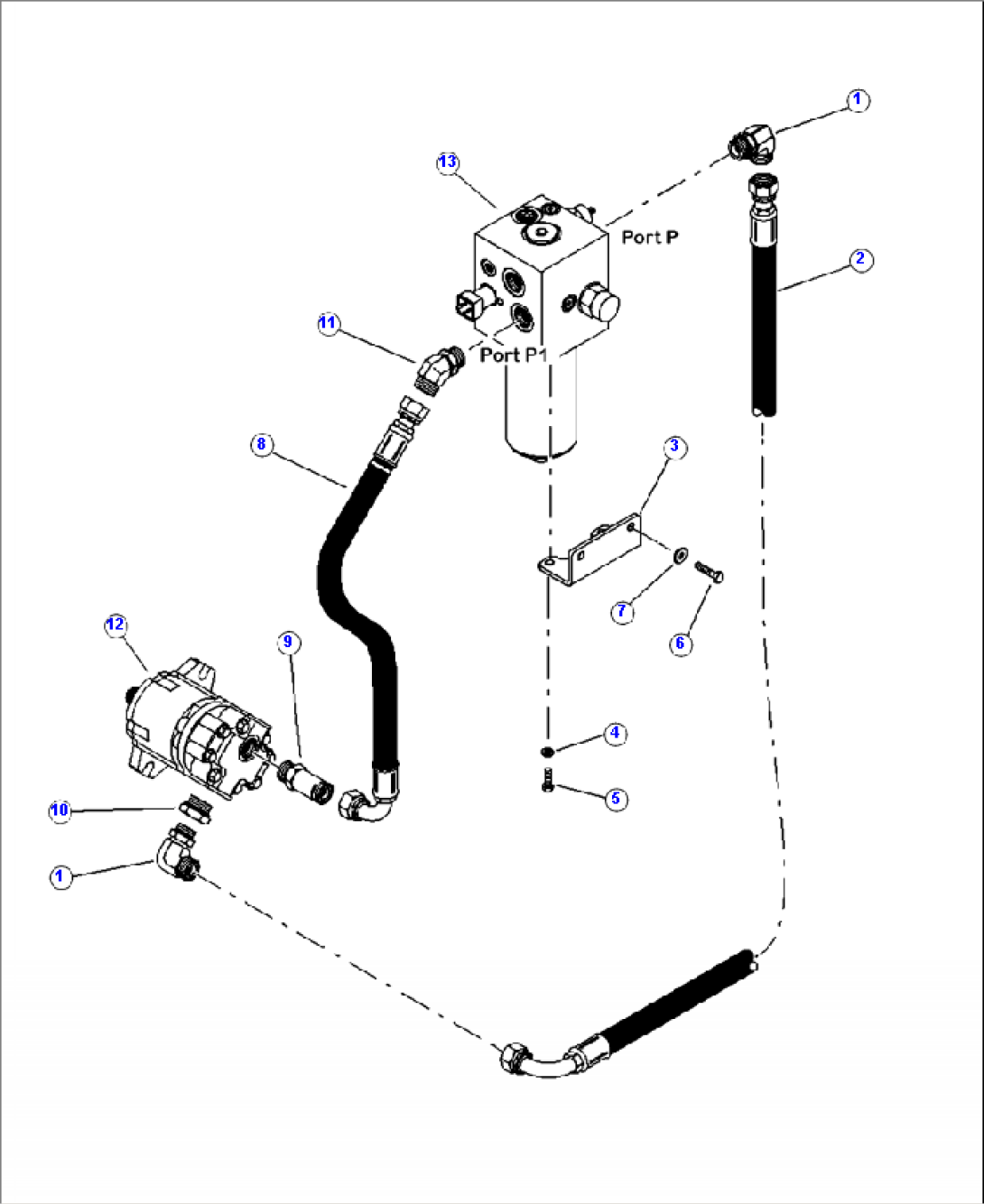 H0255-01A0 CHARGE PUMP PRESSURE LINES