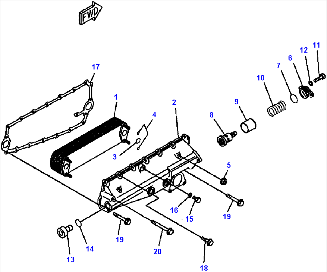 FIG. A3310-A4D2 OIL COOLER