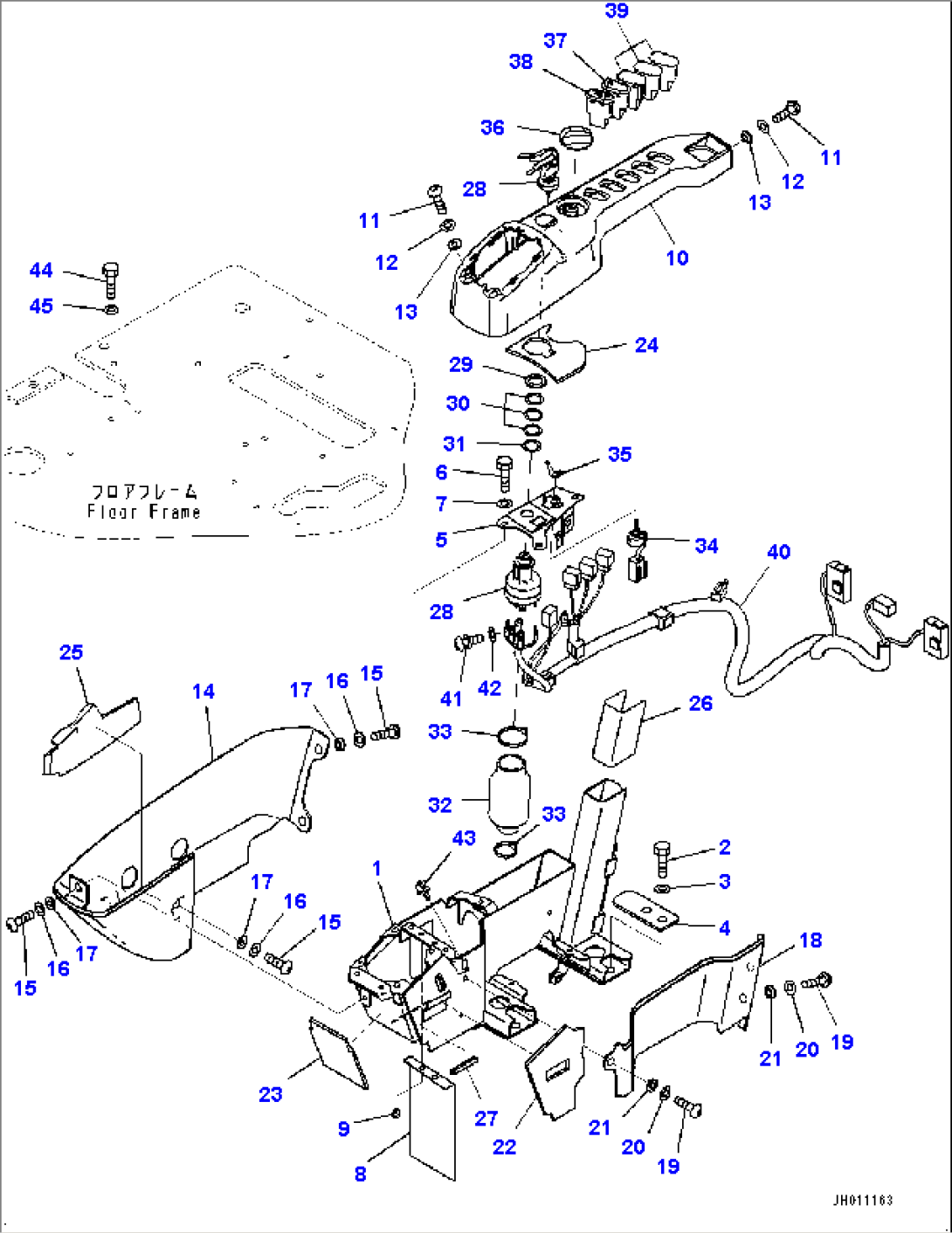 Cab, Floor, Console, R.H. (#50001-)