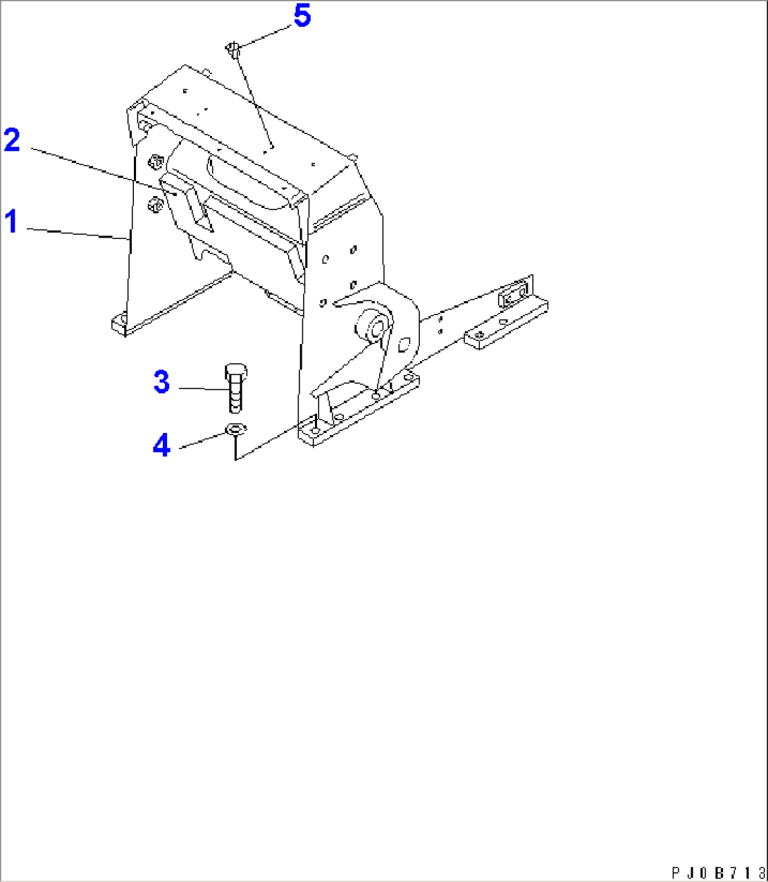 SIDE FRAME (FOR POWER ANGLE POWER TILT DOZER) (FOR MONO LEVER STEERING)(#81601-)
