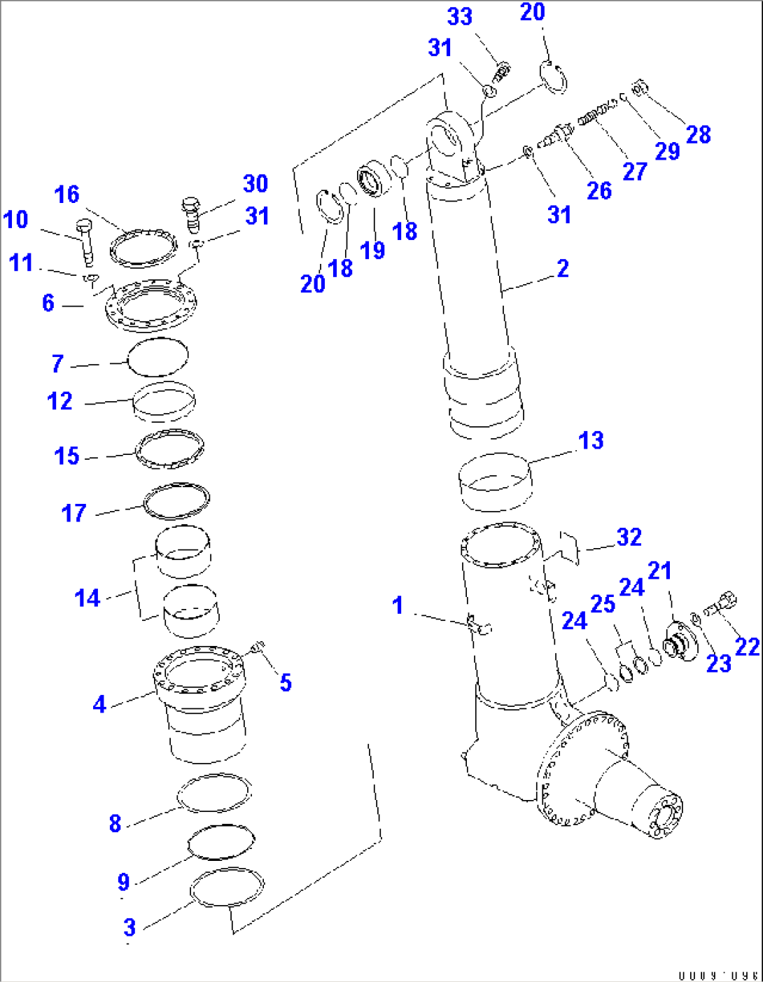 FRONT AXLE (L.H.) (FRONT SUSPENSION ASS