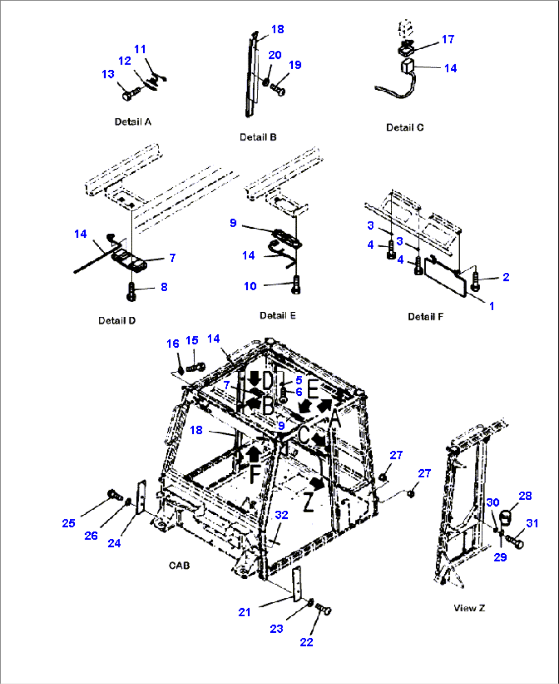 K0200-13A0 CAB ACCESSORY (S/N A11185- UP)