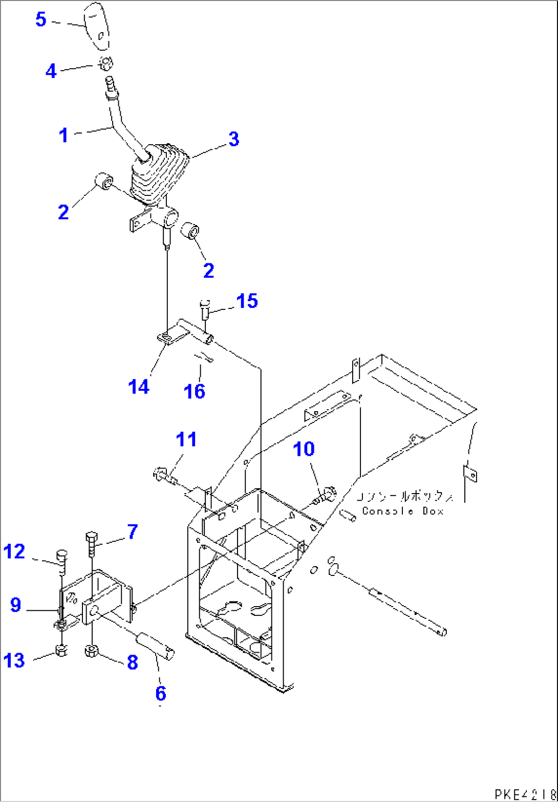 LOADER CONTROL (FRONT ATTACHMENT CONTROL LEVER) (WITH 3-SPOOL CONTROL VALVE)(#11123-)