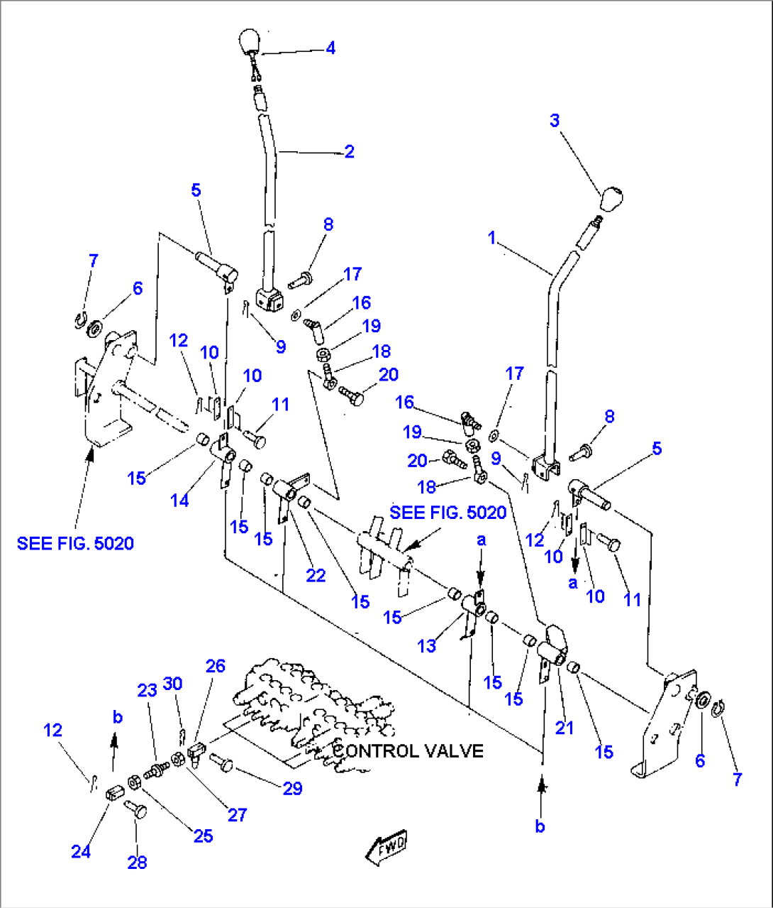 WORK EQUIPMENT CONTROL LEVER