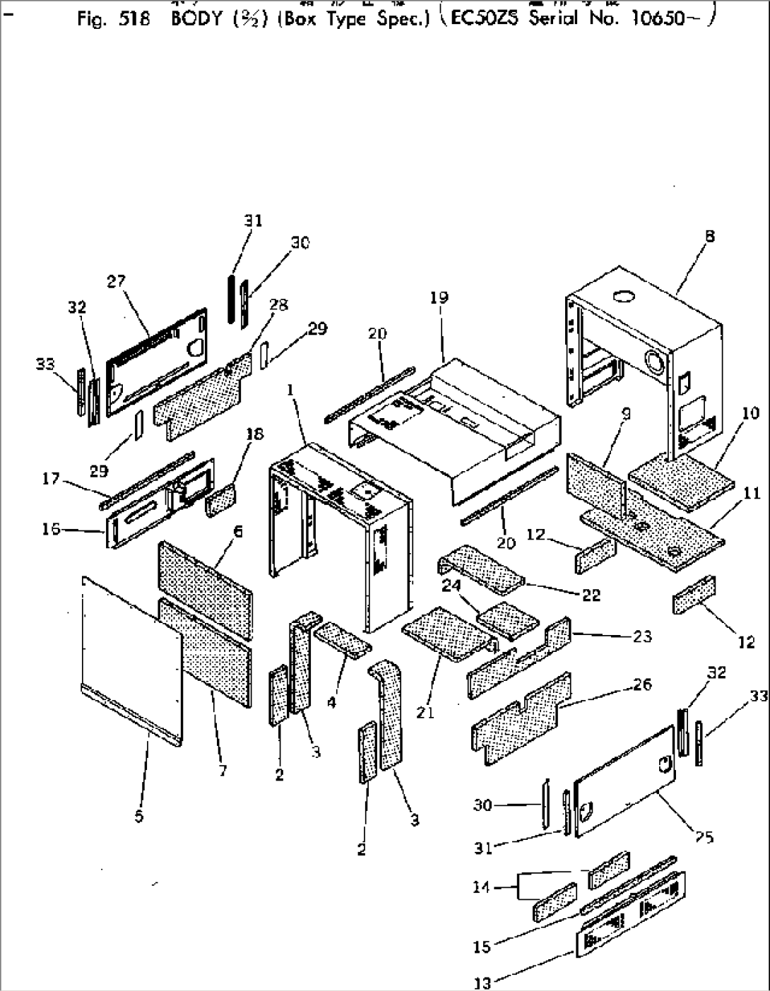 BODY (2/2) (BOX TYPE)(#10650-)