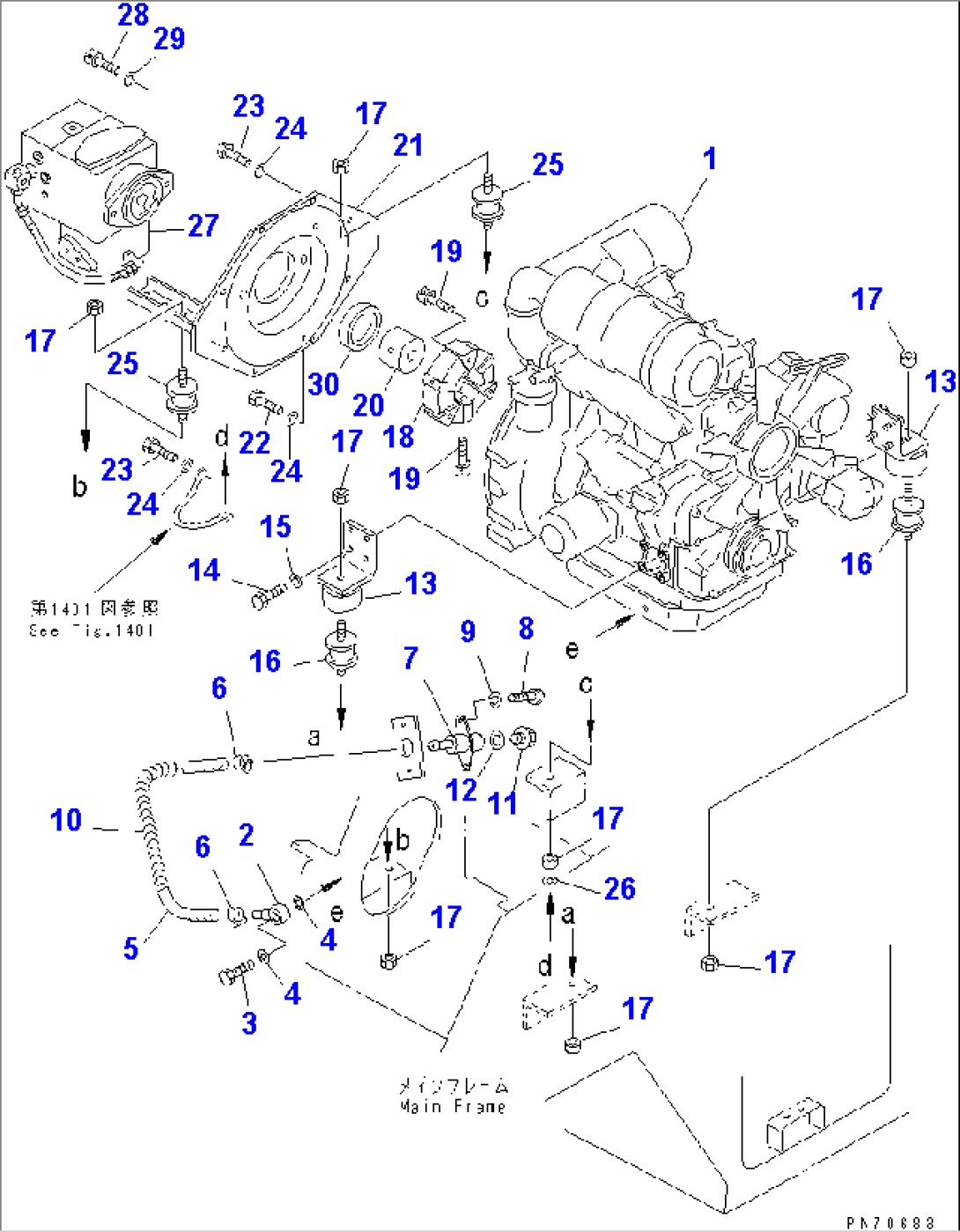 ENGINE MOUNTING PARTS AND HST PUMP(#2001-2200)