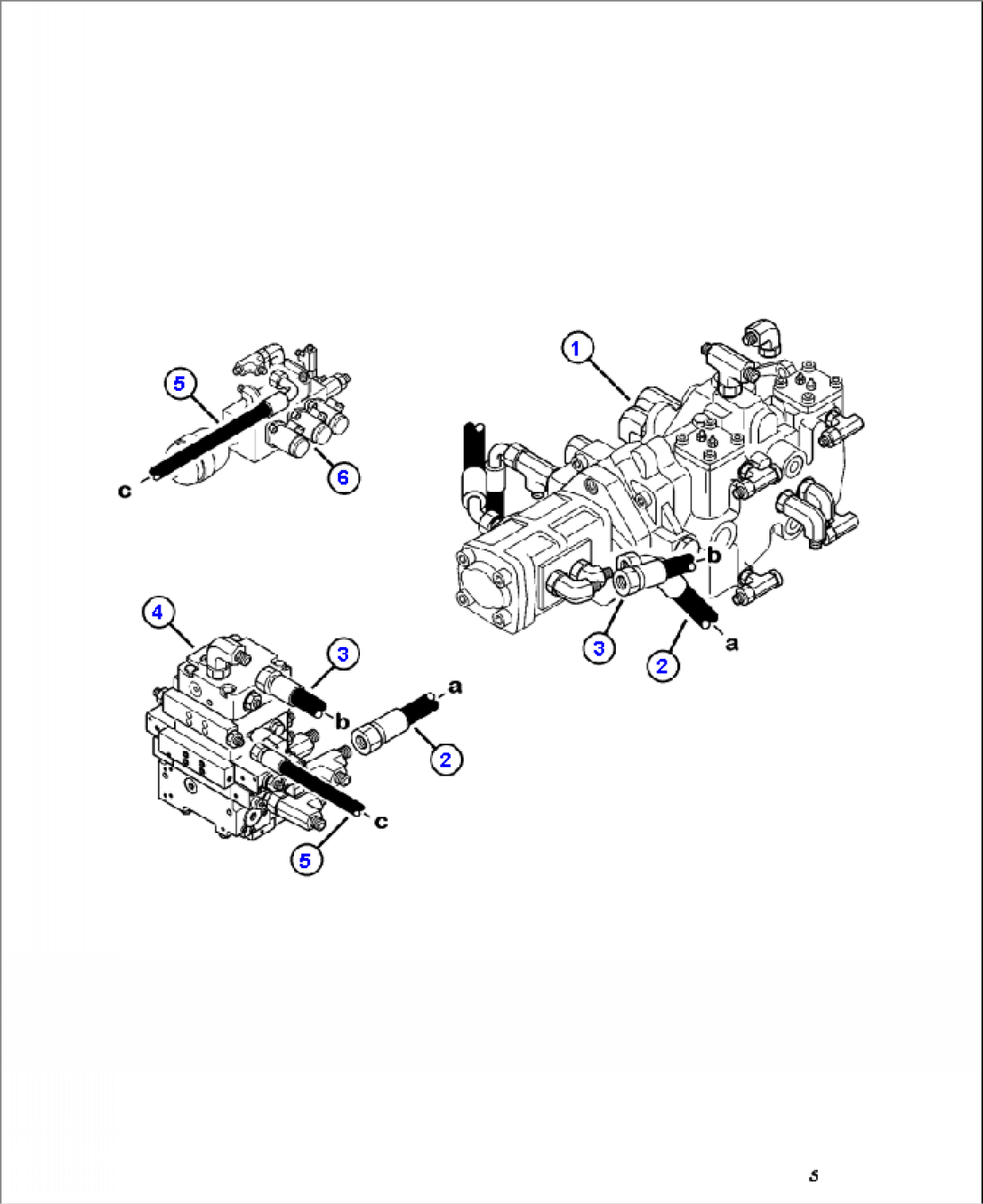 H3010-01A03 HYDRAULIC PIPING - SUPER FLOW PUMP TO MAIN VALVE