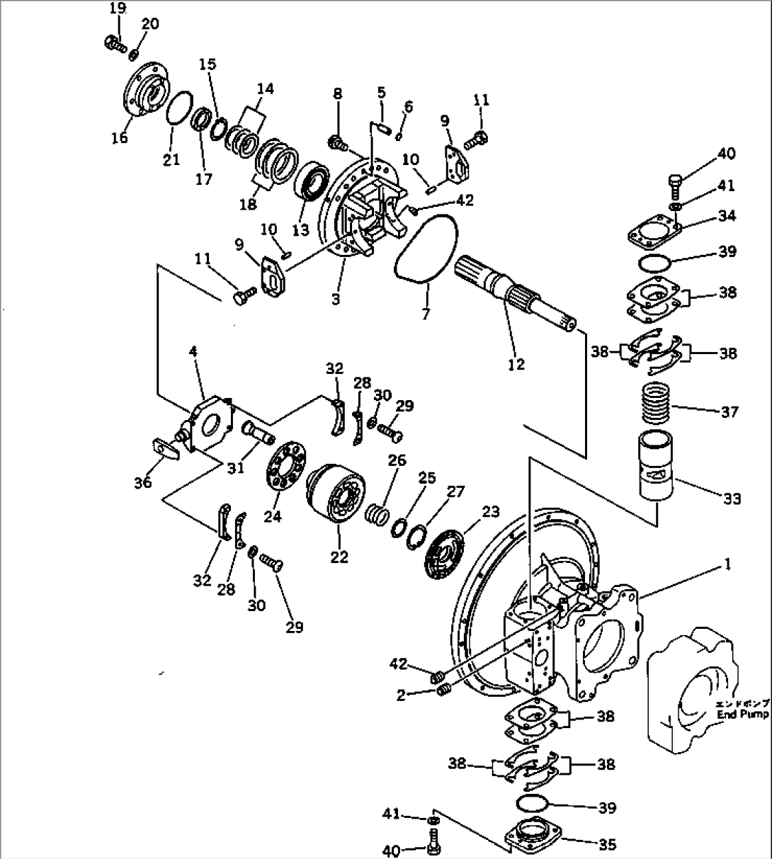 HYDRAULIC PISTON PUMP (2/4)(#15001-15039)