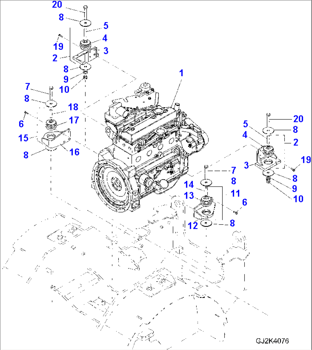 ENGINE, ENGINE MOUNTING