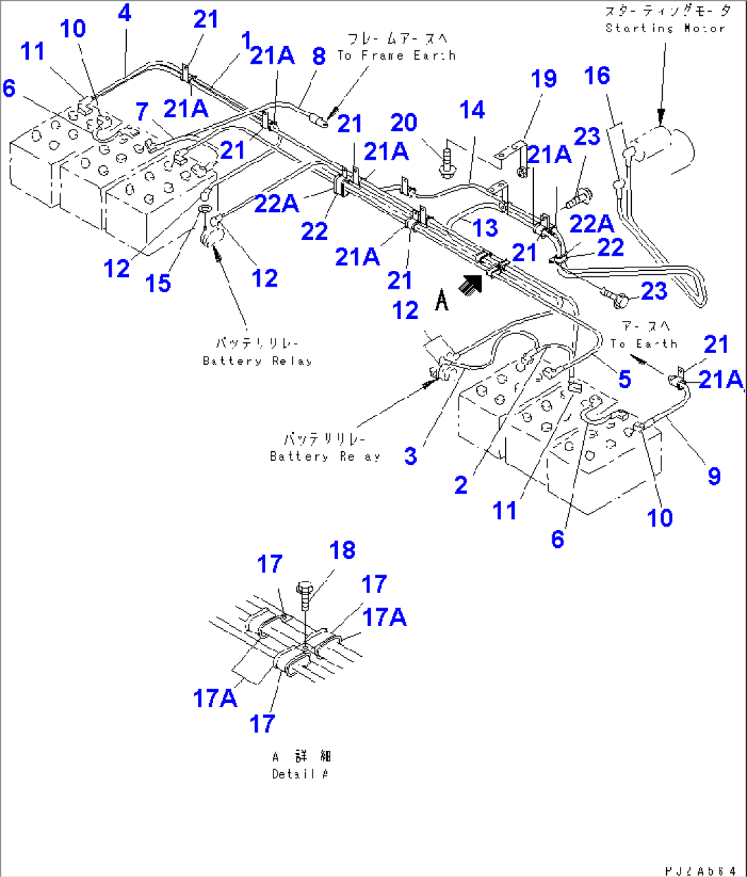 REAR HARNESS (BATTERY CABLE)(#50003-)