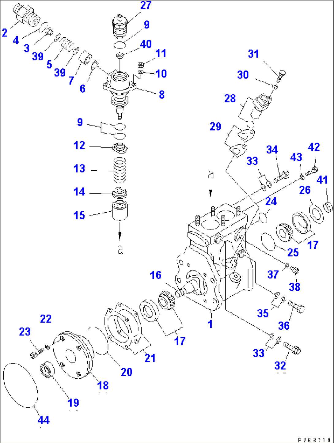 FUEL SUPPLY PUMP (PUMP) (INNER PARTS)(#110134-110811)
