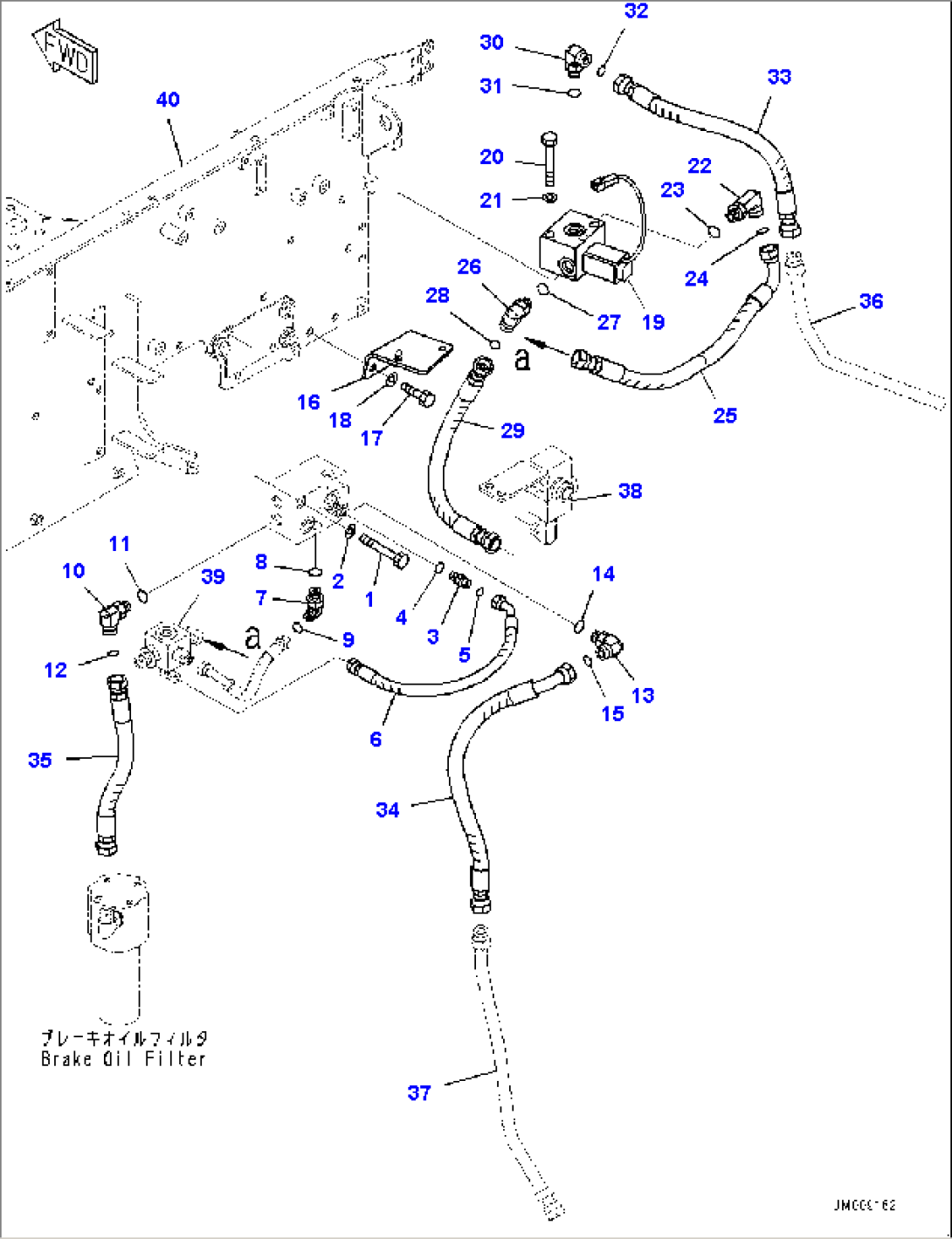 Brake Piping, Accumulator Charge Valve Piping (#50001-)