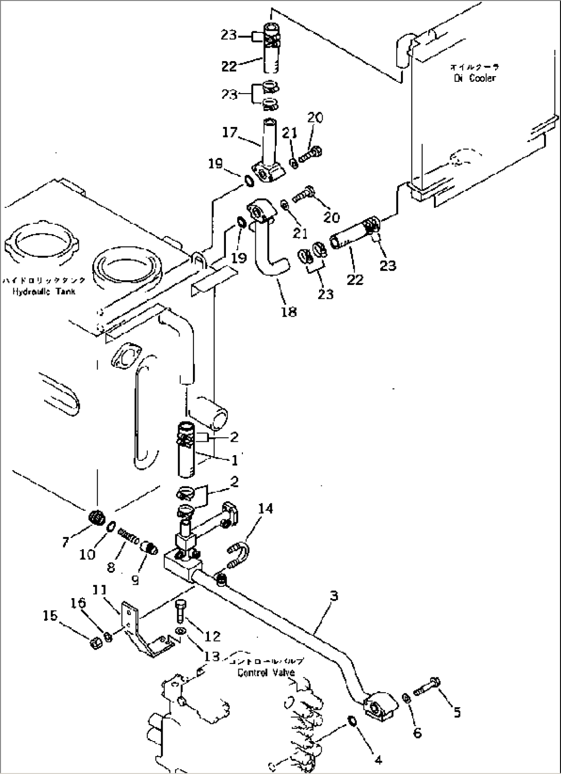 HYDRAULIC PIPING (RETURN AND OIL COOLER) (1/3)
