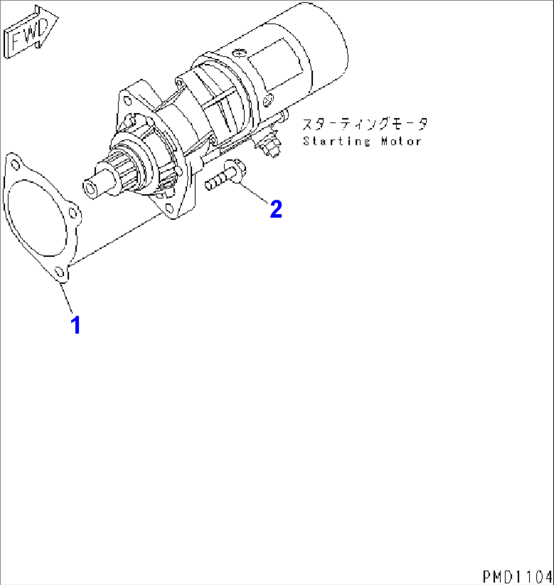 STARTING MOTOR MOUNTING (4.5KW)(#26277757-26291398)