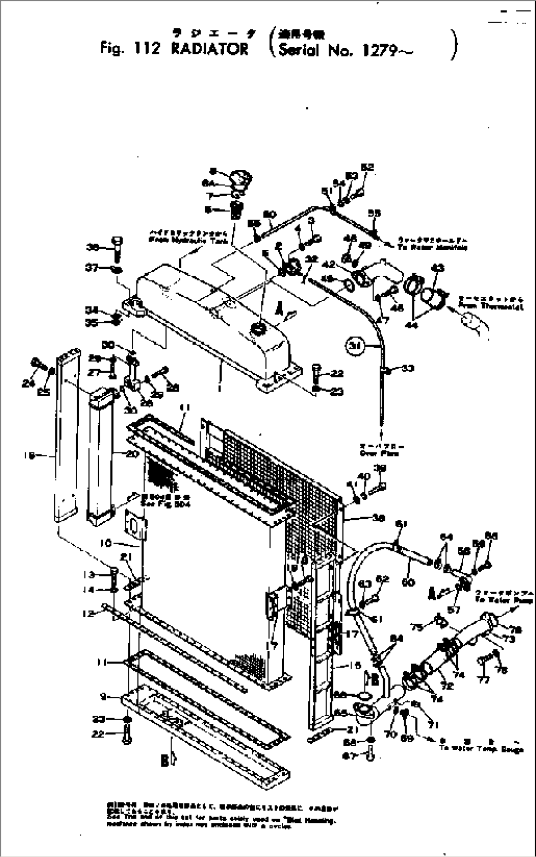 RADIATOR AND OIL COOLER(#1279-)