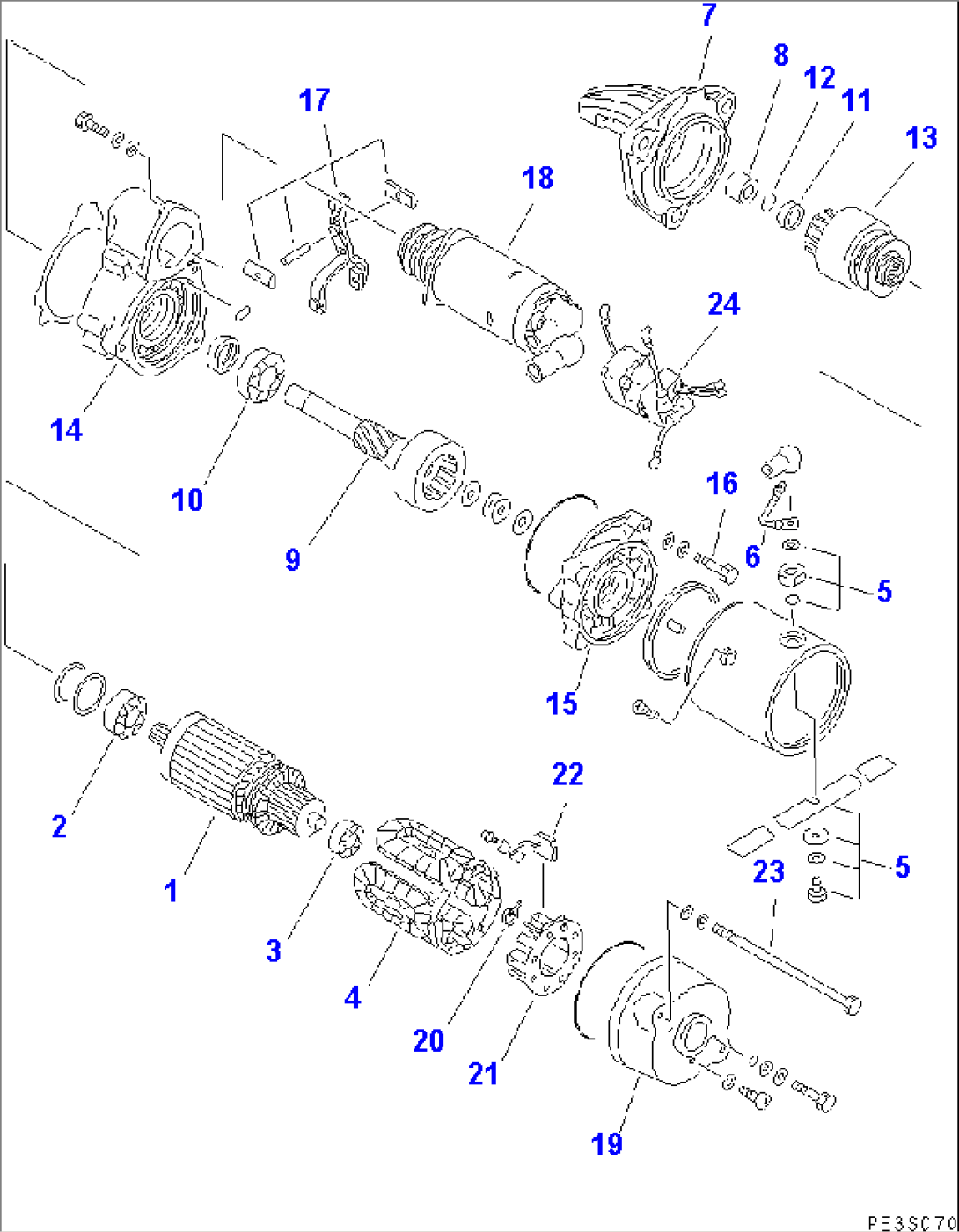 STARTING MOTOR (7.5KW)(#18200-)