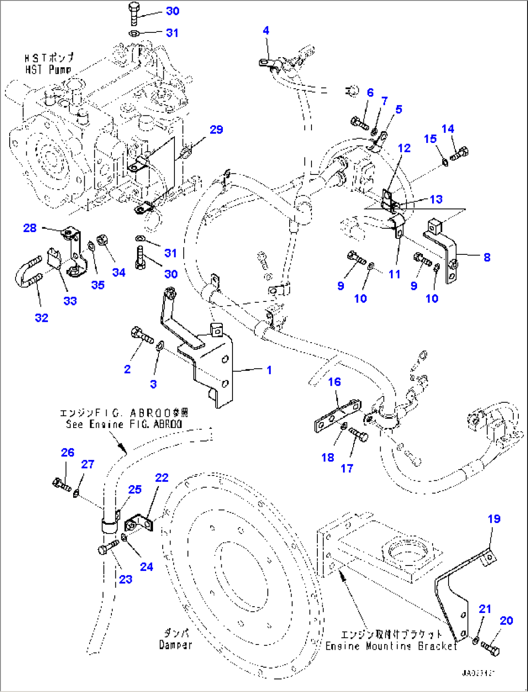 Engine Wiring Harness, Bracket (#73033-73032)