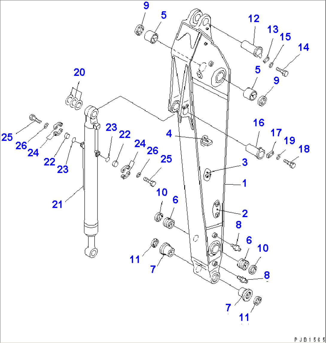 ARM (3.4M) (ARM AND BUCKET CYLINDER) (FOR ADDITIONAL PIPING) (FOR COMPONENT)